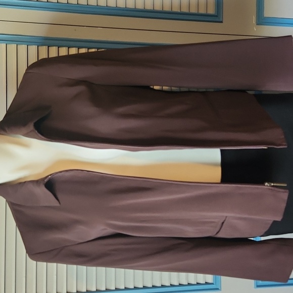 Norton McNaughton Dark Brown Zippered Blazer - Picture 10 of 11